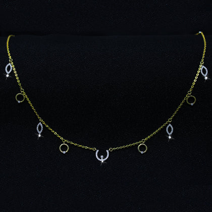 Circles Hanging Diamond Necklace