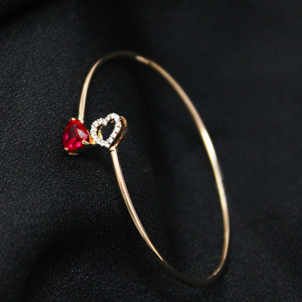 Heart Shape Diamond Bangle