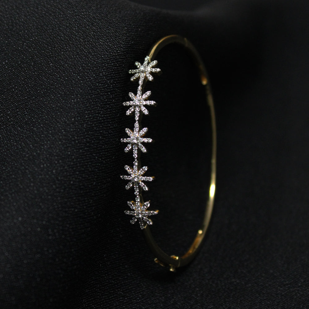 Star Shape Diamond Bangle