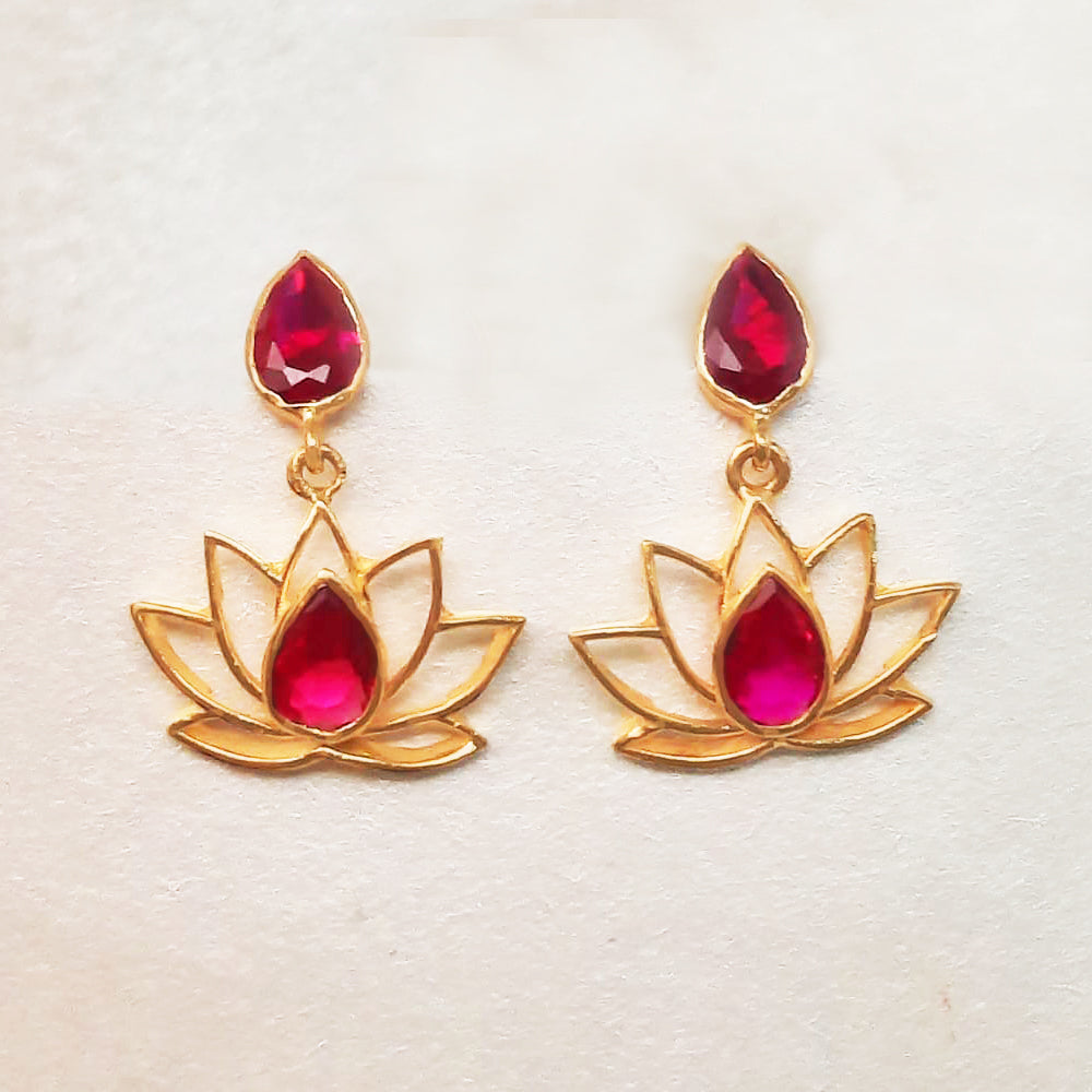 Lotus Shape Hanging Earring
