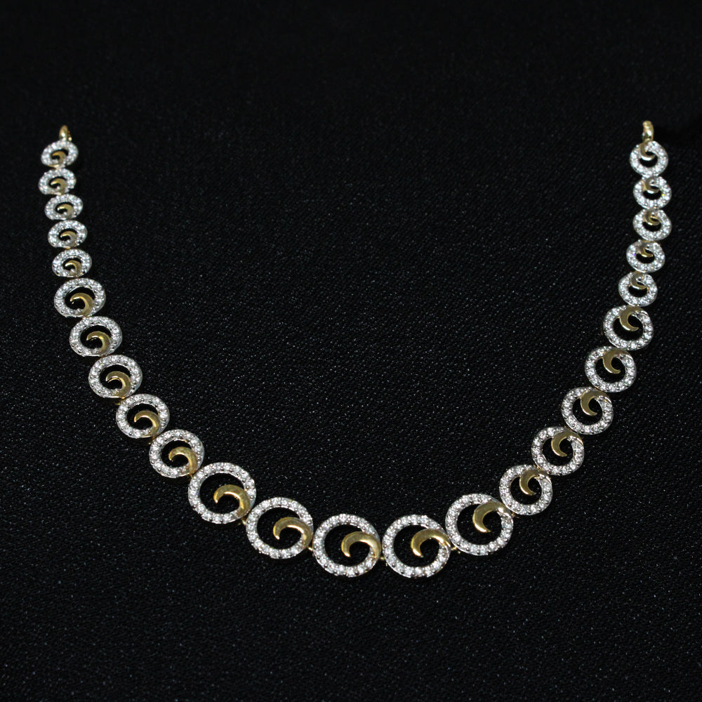 Circle Shape Diamond Necklace - Main Image