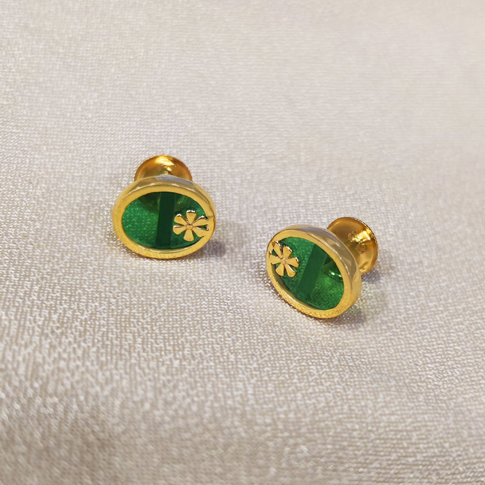 Green Stone Stud