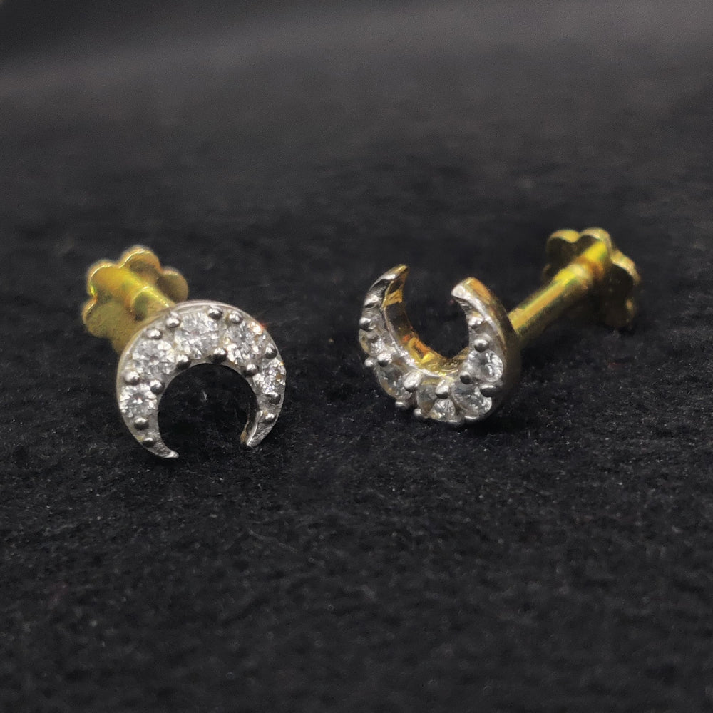 Half Moon Diamond Second Stud - Main Image