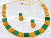 Green Necklace With Stud