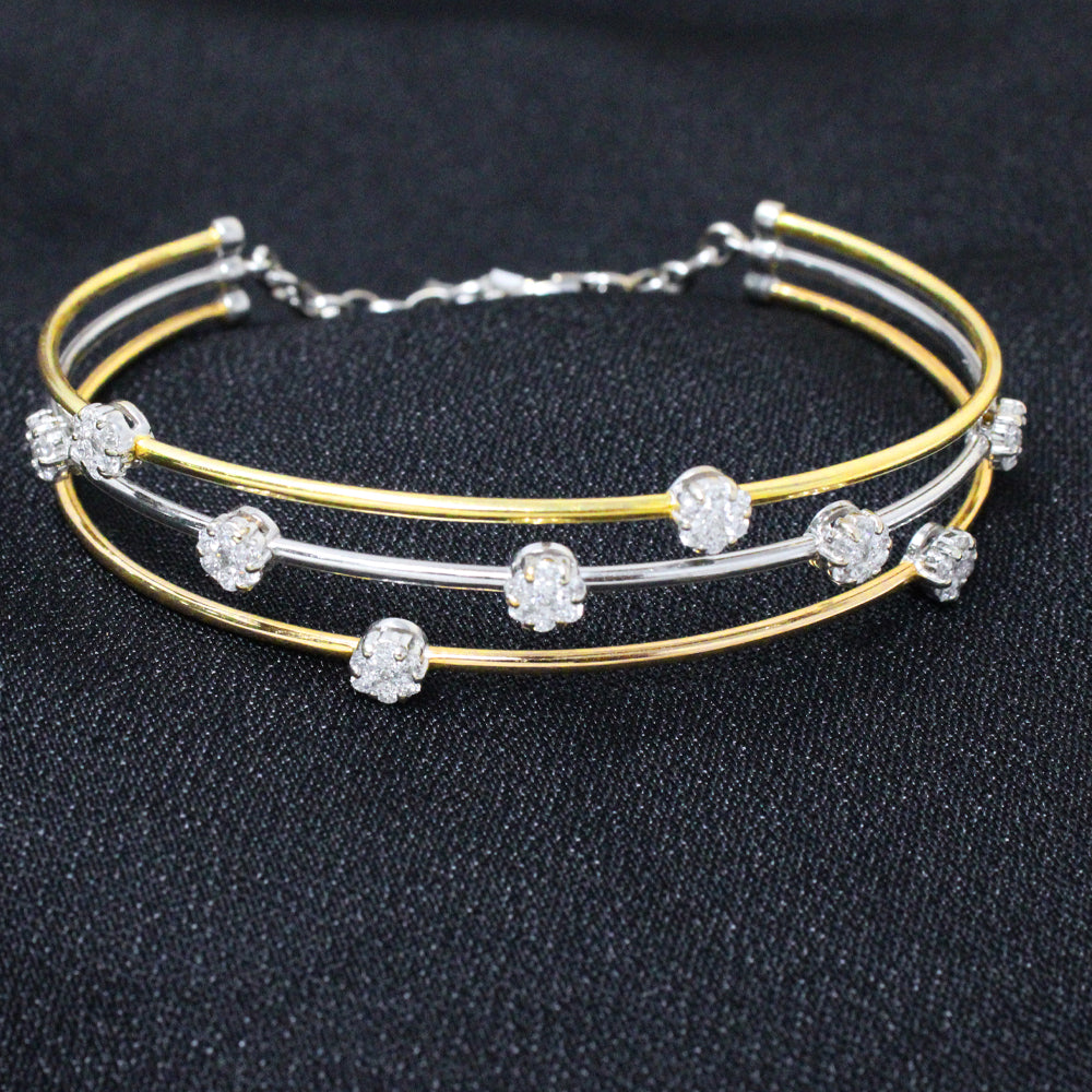 3 Layer Diamond Bangle