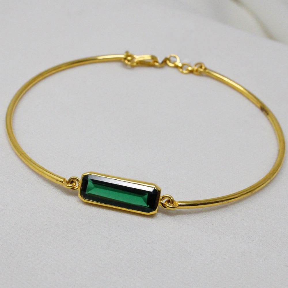 Green Stone Bangle - Main Image