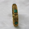 Green Stone Flower Bangle