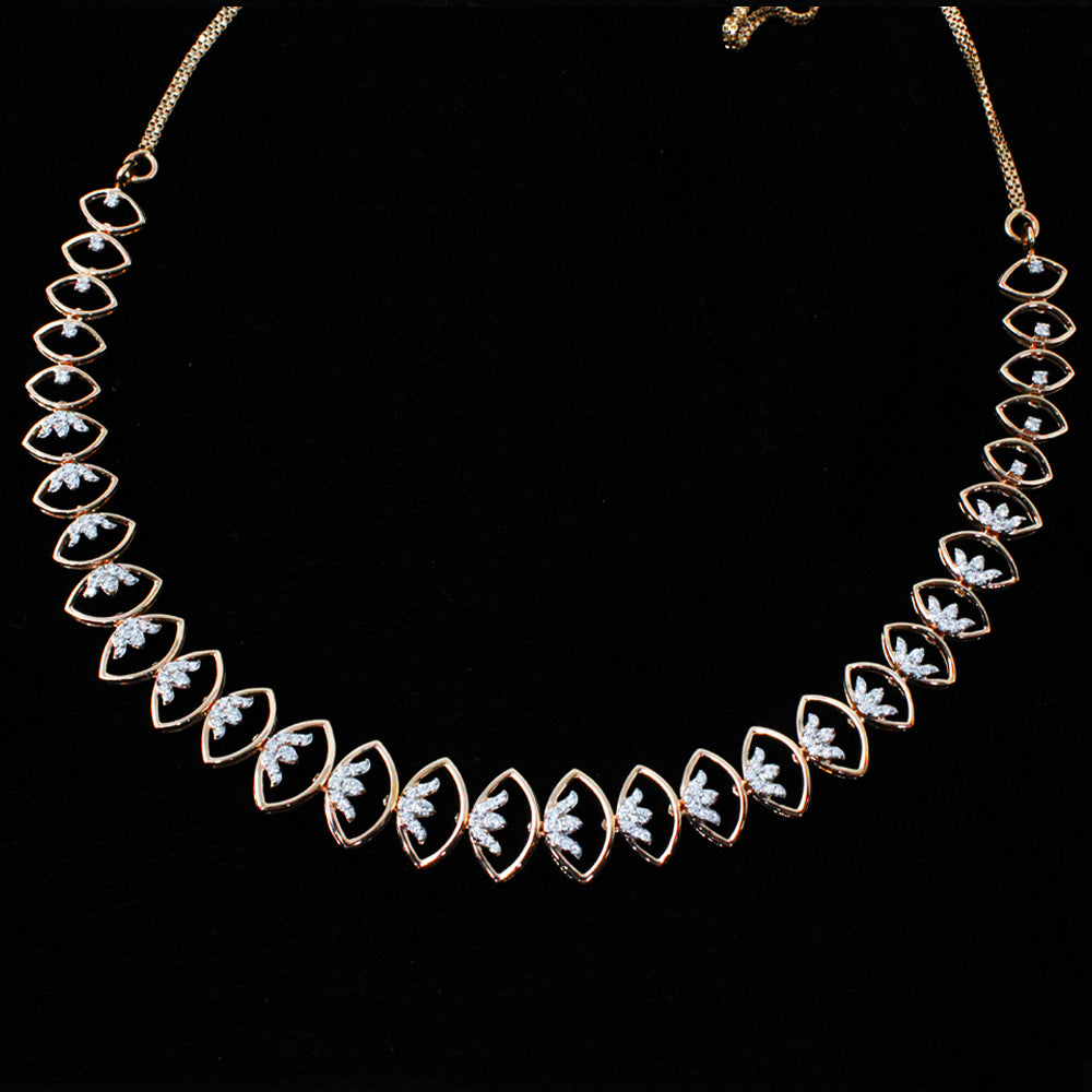 Lotus Diamond Necklace - Main Image