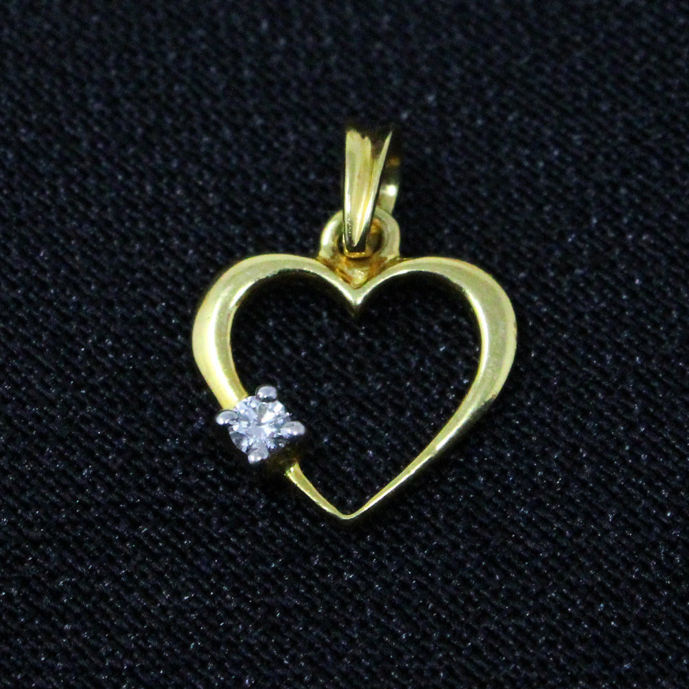 Single Stone Heart Shape Pendant - Main Image