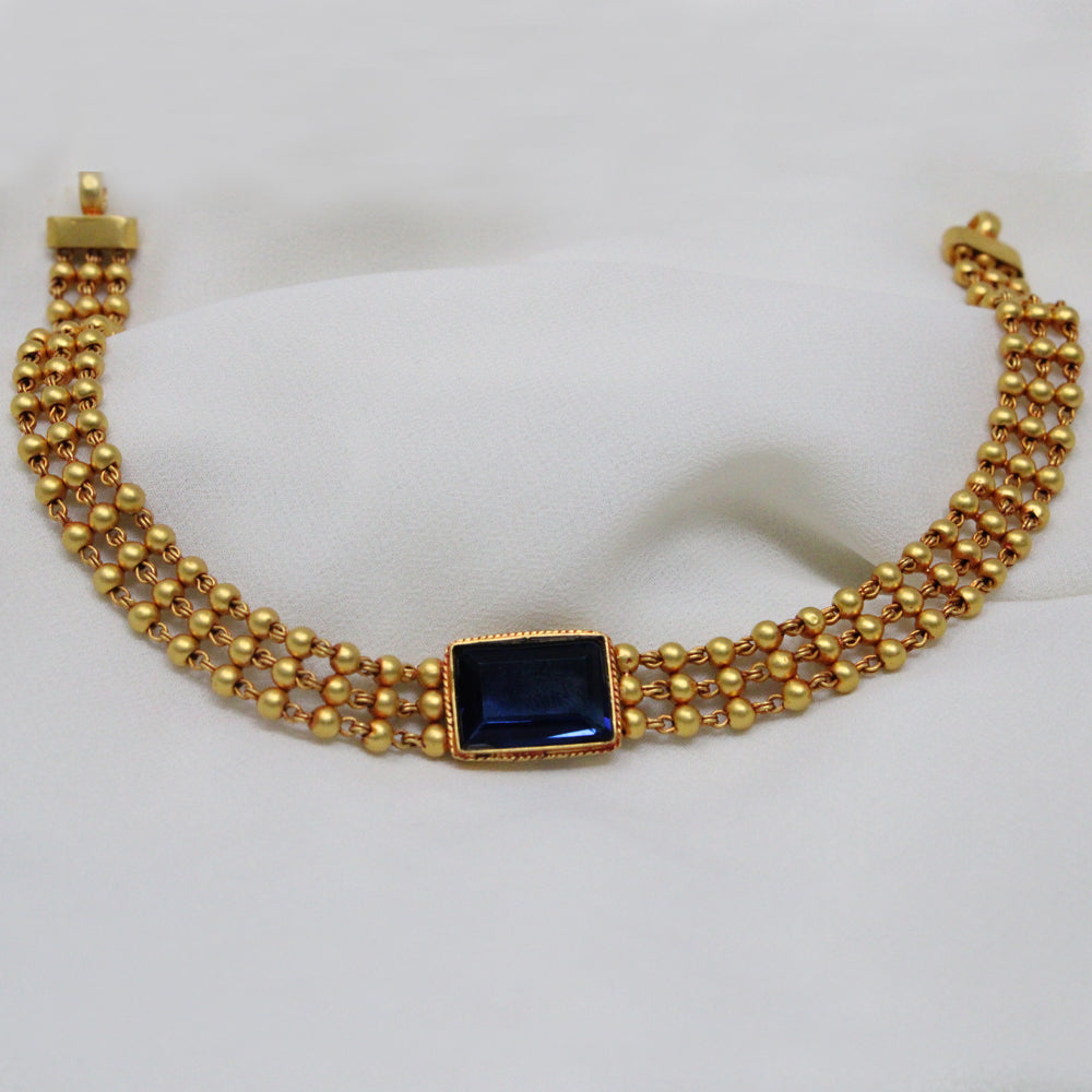 Blue Single Stone Choker