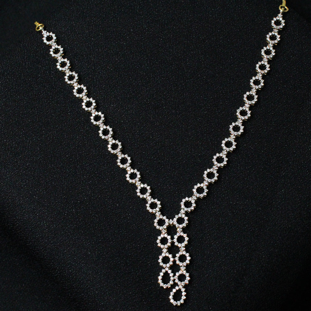 V shaped outlet diamond necklace