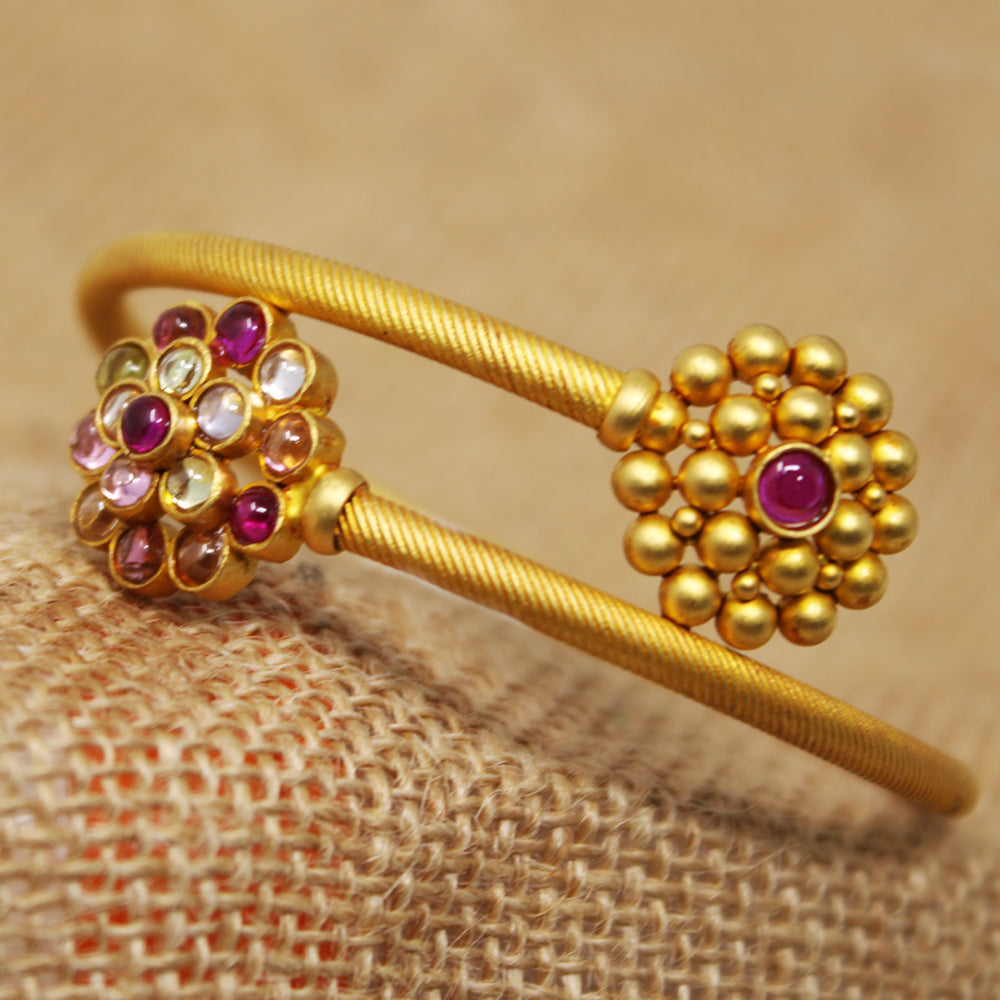 Multicolored Flower Bangle