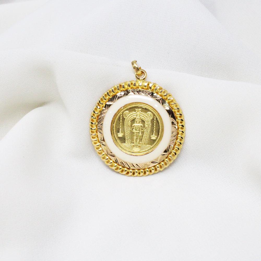 White Stone Guruvayurappan Locket - Main Image