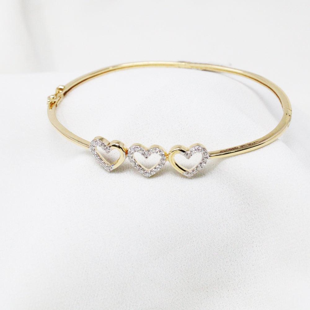 Heart Shape Diamond Bangle