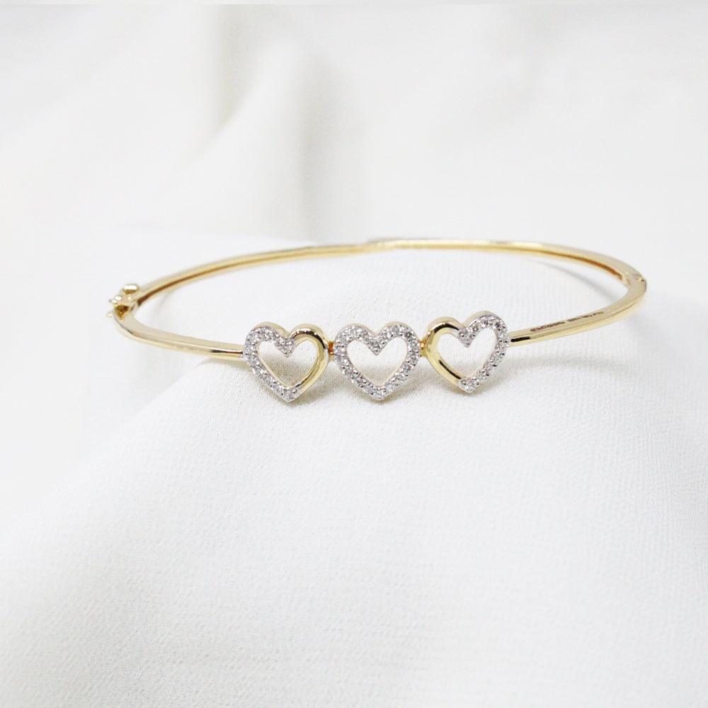 Heart Shape Diamond Bangle