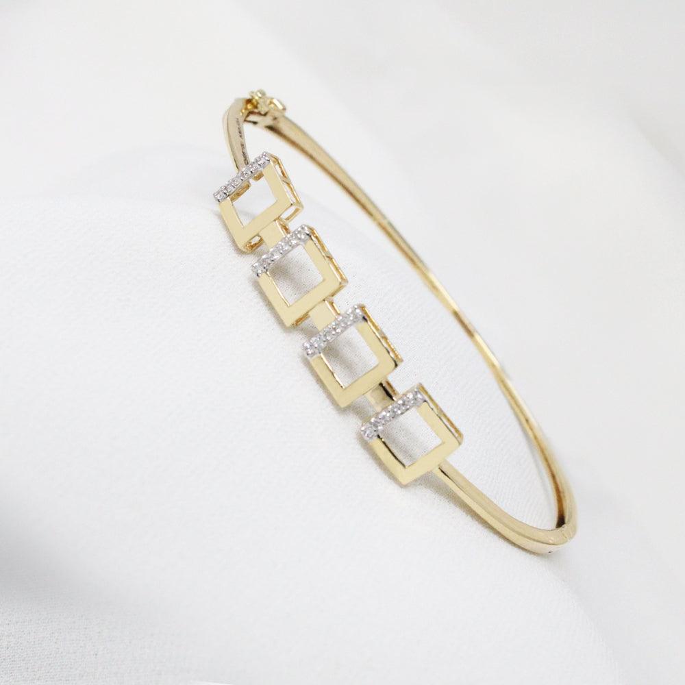 Square Diamond Bangle