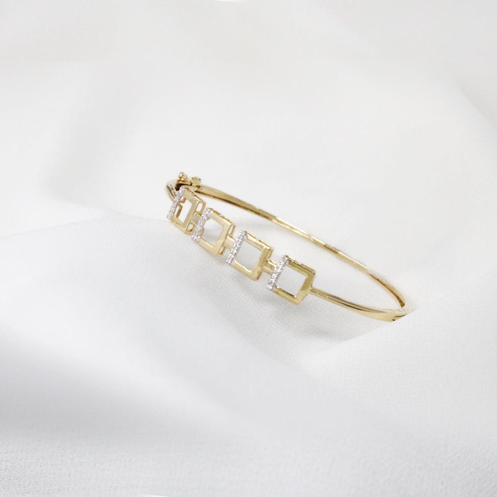 Square Diamond Bangle