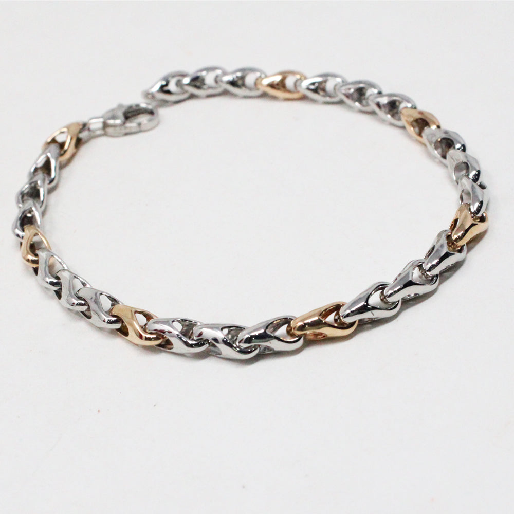 Platinum with Rose Gold Bracelet