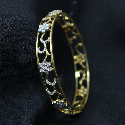 Flower Shape Diamond Bangle