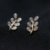 Leaf Shape Diamond Stud