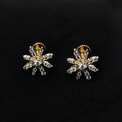 Flower Shape Diamond Stud
