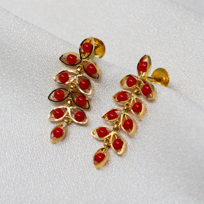 Red Ball Earring