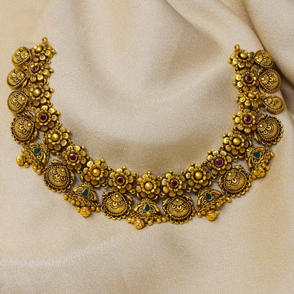 Jumka Shape Stone Necklace