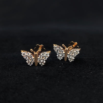 Butterfly Shape Diamond Stud