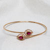 Oval Shape Red Stone Bangle