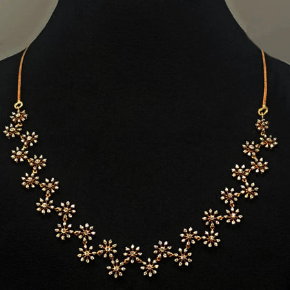 Flower Shape Diamond Necklace