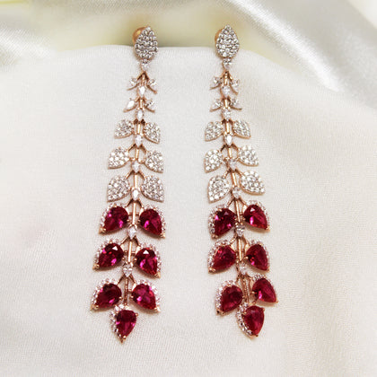 Pink Stone Hanging Earring