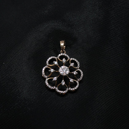 Flower Shape Diamond Pendant