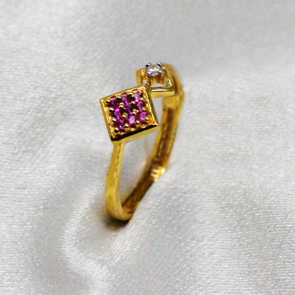 Rose Stone  Finger Ring