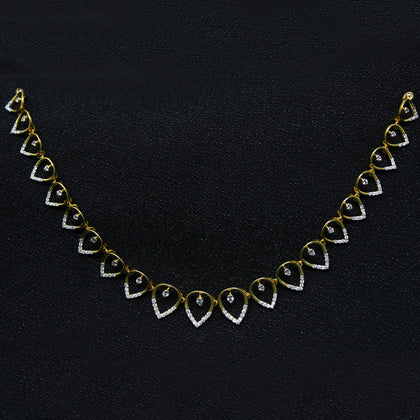 Leafy Shape Diamond Necklace