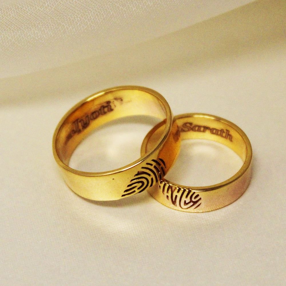 Finger Print Couple Ring - Main Image