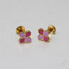 Double Color Flower Stud