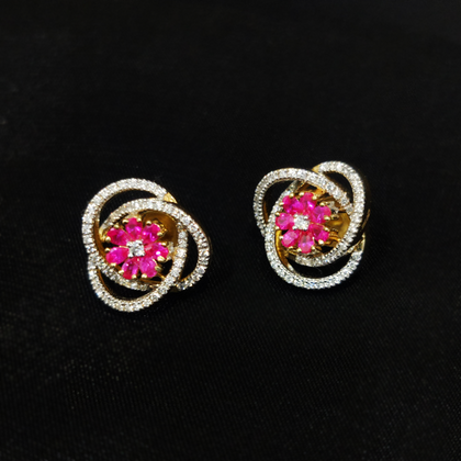Ruby Diamond Stud