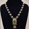 Green Stone With Jumka Hanging Necklace