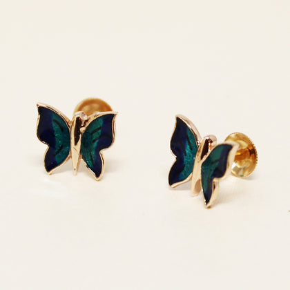 Italian Butterfly Stud