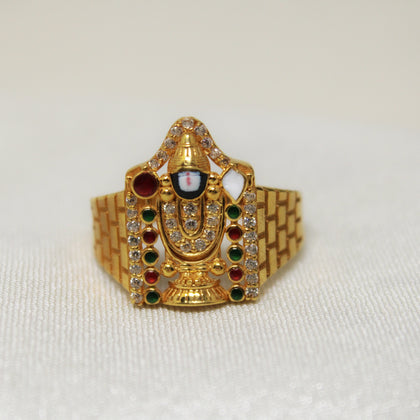 Tirupati Balaji Multi Color Finger Ring