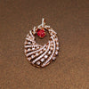 Red Stone Diamond Pendant