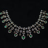 Green Hanging Stone Diamond Necklace