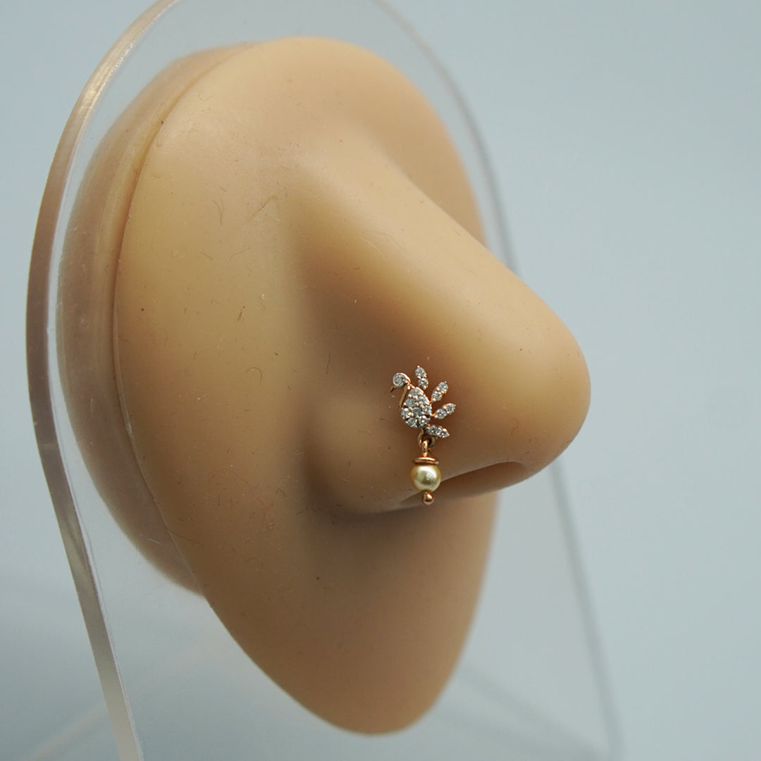 Mayuri Pearl Diamond Nosepin