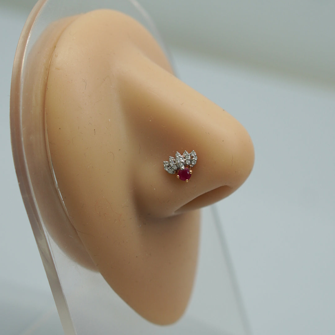 Ruby Diamond Nosepin