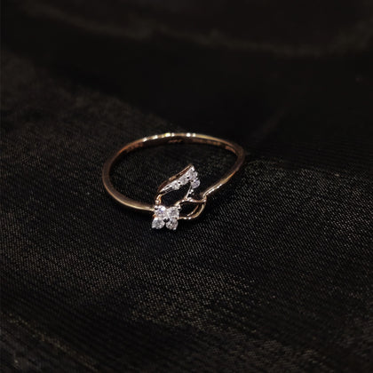 Flower Shape Diamond Finger Ring