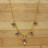 Multi Color Stone Hanging Necklace