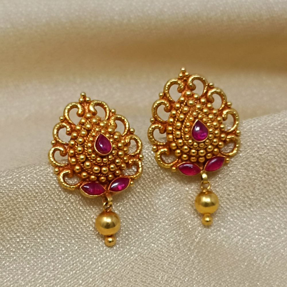 Red Stone Earring