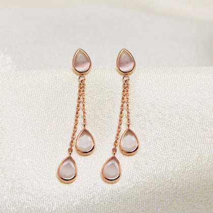 Pink Stone Hanging Earring