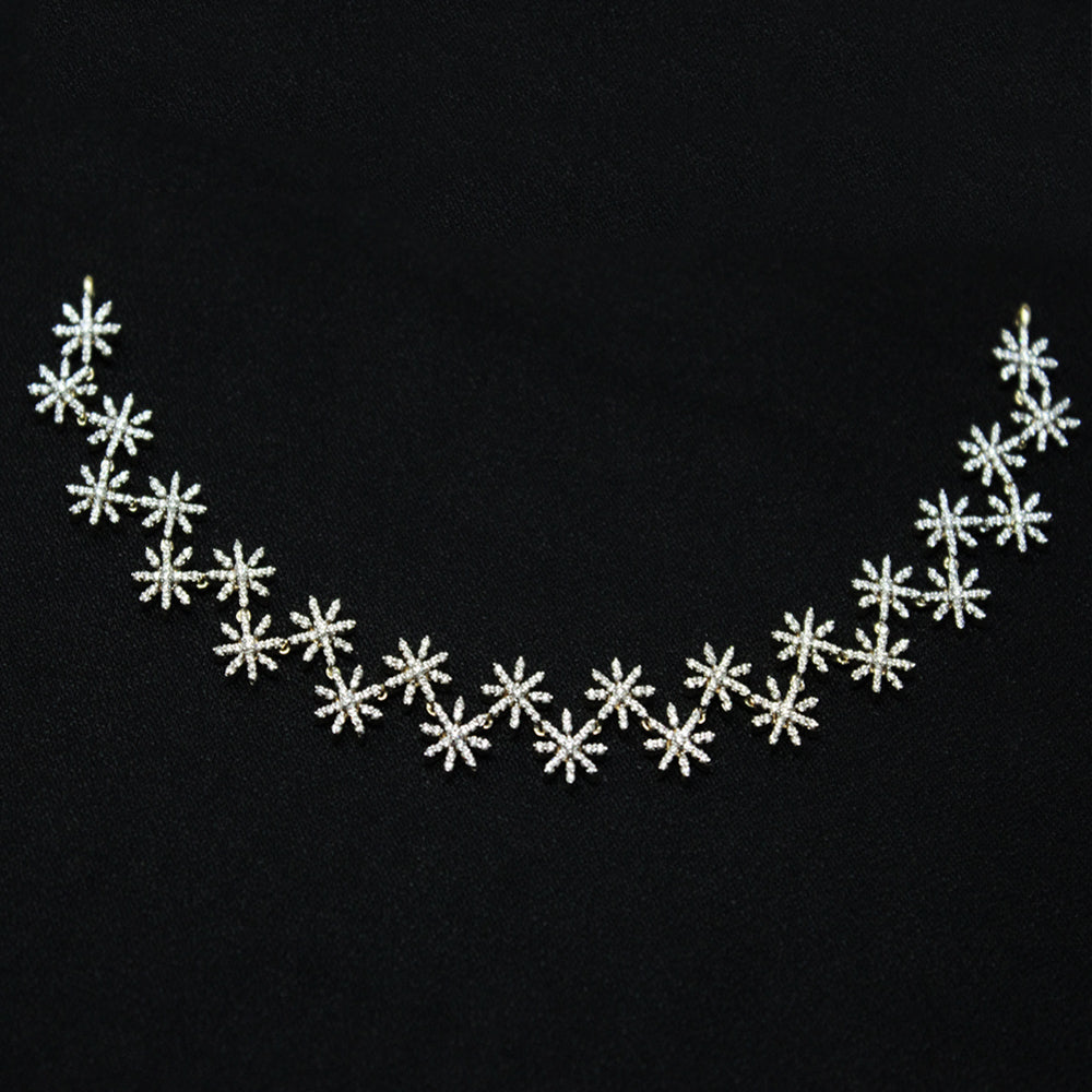 2 Layer Star  Diamond Necklace