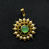 Green Stone Pearl  Pendant